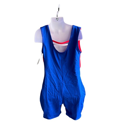 Cat and Jack Girls Dance GYMNASTICS Leotard Red Blue White L 10/12 - Picture 3 of 3